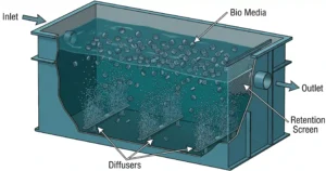 MBBR reactor cutaway diagram